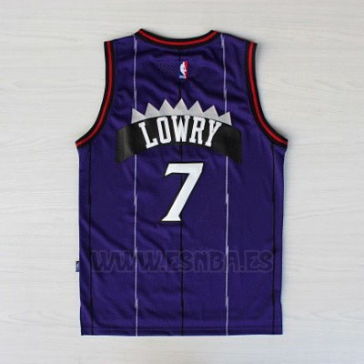Camiseta Toronto Raptors Kyle Lowry #7 Retro Violeta